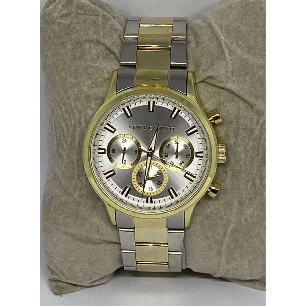 Vince Camuto VC1116TT Unisex Two - Tone Stainless Steel Analog Dial Watch JK34